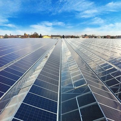 Hydroponic Solar Glass Greenhouse for Plant Steel Galvanized Steel Easy to and Maintain